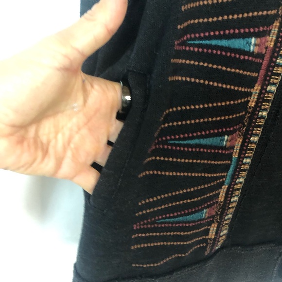 Miss Me Casual Front Zip Hoodie Jacket Bright Embroidered Accents Short Zipper - Picture 8 of 10